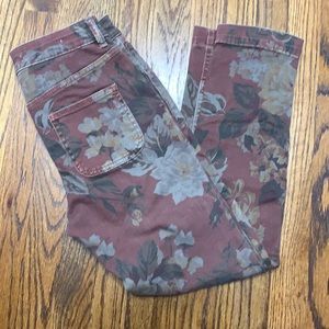 Pilcro Anthropologie Floral Jeans